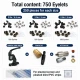 2 No / 4,5 mm, 3 No / 5 mm ve 4 No / 6 mm Plise Sineklik Kuşgözü El Presli 3 Ölçülü Komple Deneme Seti Set001SinDn