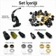 Professional Three-Size Pleated Screen Eyelet Set with 3,000 Eyelets, Hardened Dies and Manual Hand Press for 4–4.5 mm /