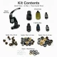 Professional Three-Size Pleated Screen Eyelet Set with 3,000 Eyelets, Hardened Dies and Manual Hand Press for 4–4.5 mm /