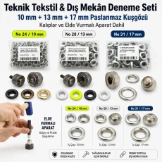 Technical Textile & Outdoor Eyelet Trial Set – 10 mm, 13 mm and 17 mm Eyelets Included TEKNIK-DISMEKAN-DENEME-SET11