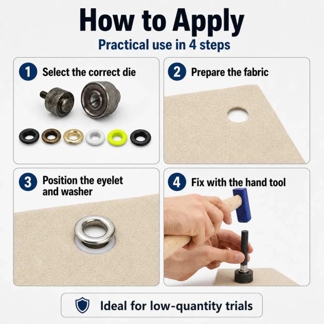 Technical Textile & Outdoor Eyelet Trial Set – 10 mm, 13 mm and 17 mm Eyelets Included TEKNIK-DISMEKAN-DENEME-SET11