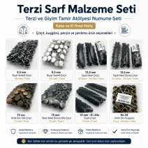 Tailor Supply and Repair Sample Set – Snap Fasteners, Eyelets, Rivets and Jeans Buttons – Press and Dies Not Included TERZI-SARF-NUMUNE-SET01