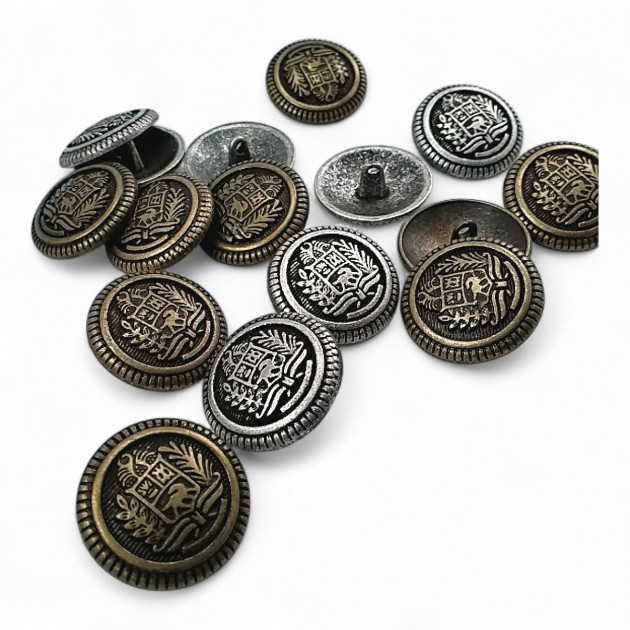 Shank Button 23 mm - 36 L Coat Button with Emblem - 0,90" ERD001ZAM