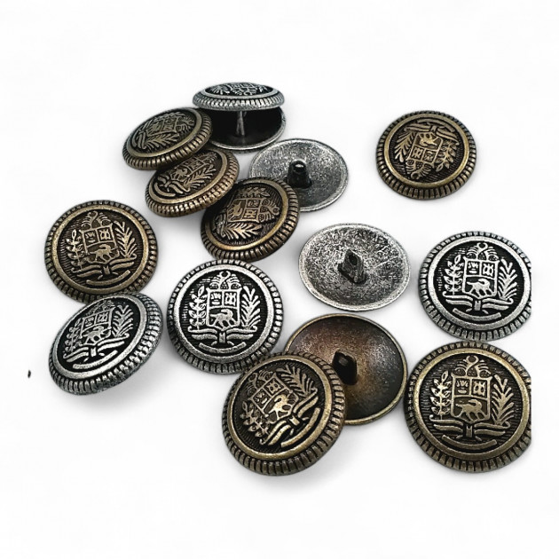 Shank Button 23 mm - 36 L Coat Button with Emblem - 0,90" ERD001ZAM