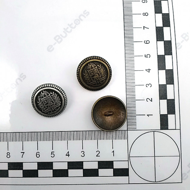 Shank Button 23 mm - 36 L Coat Button with Emblem - 0,90" ERD001ZAM