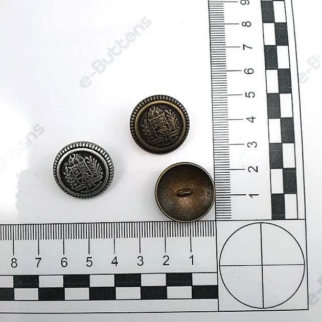 Shank Button 23 mm - 36 L Coat Button with Emblem - 0,90" ERD001ZAM