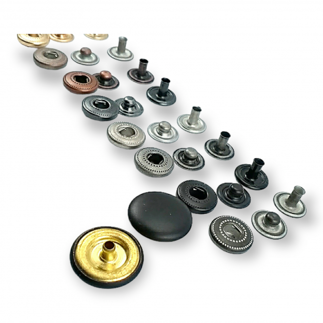 17 mm Snaps Fasteners 43/64" Curved 27L Brass Set of 4 ERCB0017PR 17 mm Snaps Fasteners 43/64" Curved 27L Brass Set of 4 ERCB0017PR