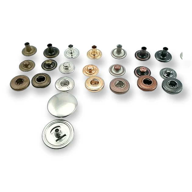 17 mm Snaps Fasteners 43/64" Curved 27L Brass Set of 4 ERCB0017PR