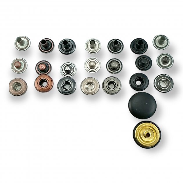 17 mm Snaps Fasteners 43/64" Curved 27L Brass Set of 4 ERCB0017PR 17 mm Snaps Fasteners 43/64" Curved 27L Brass Set of 4 ERCB0017PR