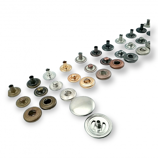 17 mm Snaps Fasteners 43/64" Curved 27L Brass Set of 4 ERCB0017PR 17 mm Snaps Fasteners 43/64" Curved 27L Brass Set of 4 ERCB0017PR