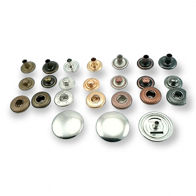 18 mm Snaps Fasteners 45/64" Curved 28L Brass Set of 4 ERCB0018PR 18 mm Snaps Fasteners 45/64" Curved 28L Brass Set of 4 ERCB0018PR