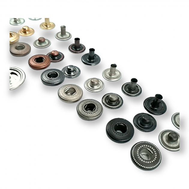 18 mm Snaps Fasteners 45/64" Curved 28L Brass Set of 4 ERCB0018PR 18 mm Snaps Fasteners 45/64" Curved 28L Brass Set of 4 ERCB0018PR