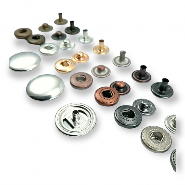 18 mm Snaps Fasteners 45/64" Curved 28L Brass Set of 4 ERCB0018PR 18 mm Snaps Fasteners 45/64" Curved 28L Brass Set of 4 ERCB0018PR