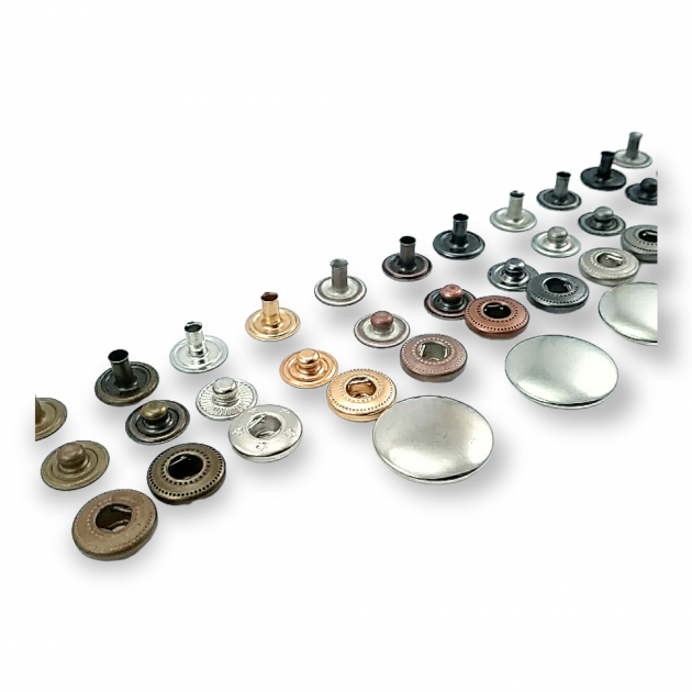 19 mm Snaps Fasteners 3/4" Curved 30L Brass Set of 4 ERCB0019PR