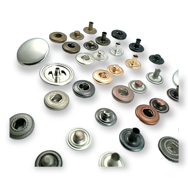 25/32" Snaps Fasteners Curved 20 mm 32L Brass Set of 4 ERCB0020PR