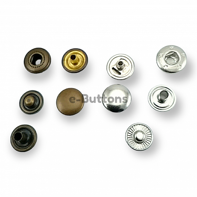 11,5 mm Snaps Fasteners 29/64" Curved 18L Brass Set of 4 ERCB0115PR