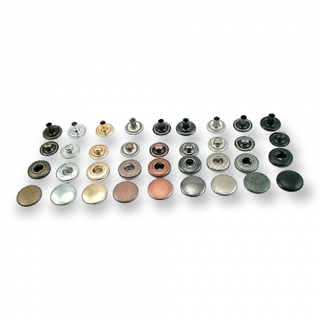 12,5 mm Snaps Fasteners 31/64" Curved 20L Brass Set of 4 ERCB0125PR 12,5 mm Snaps Fasteners 31/64" Curved 20L Brass Set of 4 ERCB0125PR