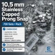 9.5 mm Stainless Steel Ring-Style Baby Prong Snap Fasteners for jackets, bags, and textile projects