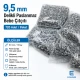 9.5 mm Stainless Steel Ring-Style Baby Prong Snap Fasteners for jackets, bags, and textile projects