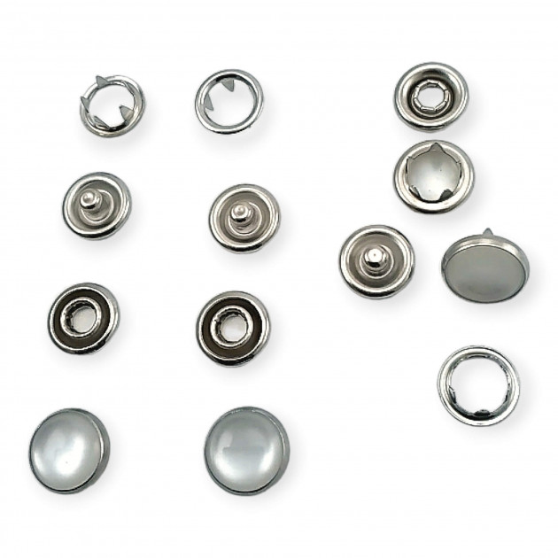 Prong Pearlescent Snap Fantenrs 9.5 mm 3/8" With Cap Stainless Buttons C0014S