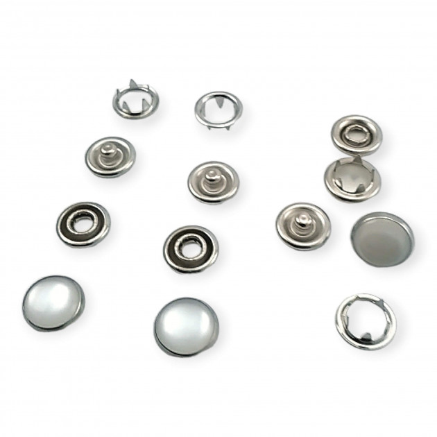 Prong Pearlescent Snap Fantenrs 9.5 mm 3/8" With Cap Stainless Buttons C0014S