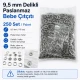 Bebe Çıtçıtı 9,5 mm Paslanmaz Delikli Klikıt Çıtçıt 250 Adet/Pk C0095DPPK - Paslanmaz metal bebek giyim çıtçıtı