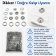 Bebe Çıtçıtı 9,5 mm Paslanmaz Delikli Klikıt Çıtçıt 250 Adet/Pk C0095DPPK - Paslanmaz metal bebek giyim çıtçıtı