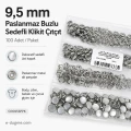 9.5 mm / 0.37 in Frosted Pearl Stainless Prong Snap Fasteners, 100 Sets/Pack C0095SPPK
