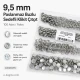 9,5 mm paslanmaz buzlu sedefli klikıt çıtçıt, tekstil aksesuarı, 100 adet paket