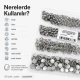 9,5 mm paslanmaz buzlu sedefli klikıt çıtçıt, tekstil aksesuarı, 100 adet paket