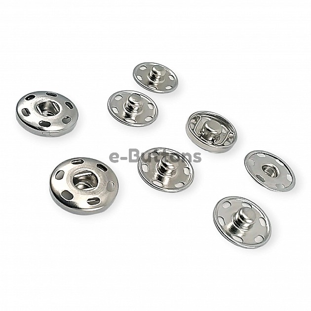 Sew-On Snap Button 17 mm 27 L 11/16" Brass Stainless ERD170PR