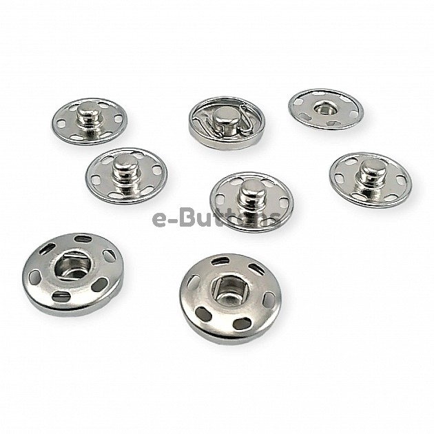 Sew-On Snap Button 17 mm 27 L 11/16" Brass Stainless ERD170PR