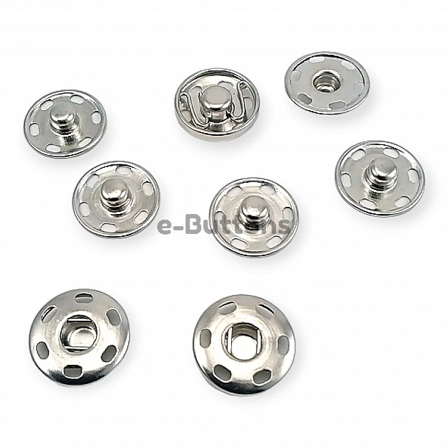 Sew-On Snap Button 17 mm 27 L 11/16" Brass Stainless ERD170PR