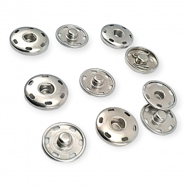 Sew-On Snap Button 19 mm 30 L 3/4" Brass Stainless ERD190PR Sew-On Snap Button 19 mm 30 L 3/4" Brass Stainless ERD190PR