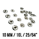 10 mm Sew-On Snap Button 16L / 25/64" Stainless ERD100P4