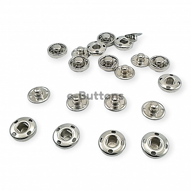 10 mm Sew-On Snap Button 16L / 25/64" Stainless ERD100P4