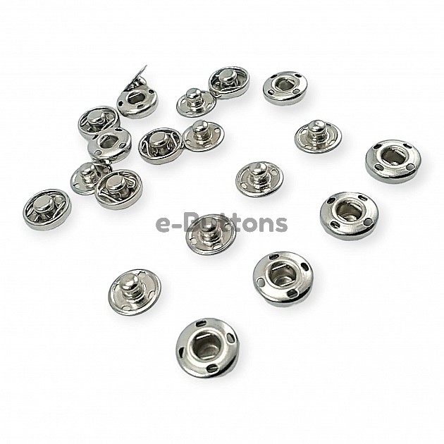 10 mm Sew-On Snap Button 16L / 25/64" Stainless ERD100P4