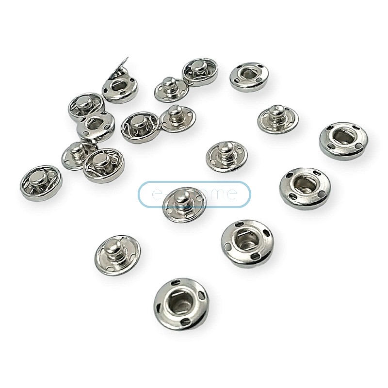 10 mm SewOn Snap Button 16L / 25/64" Stainless