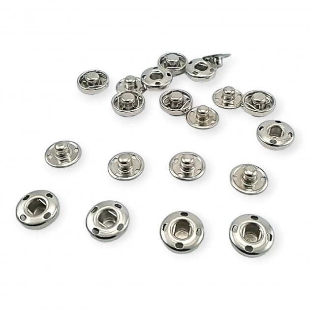 Sew-On Snap Fasteners 10 mm 16L / 25/64" Brass Stainless ERD100PR4 Sew-On Snap Fasteners 10 mm 16L / 25/64" Brass Stainless ERD100PR4