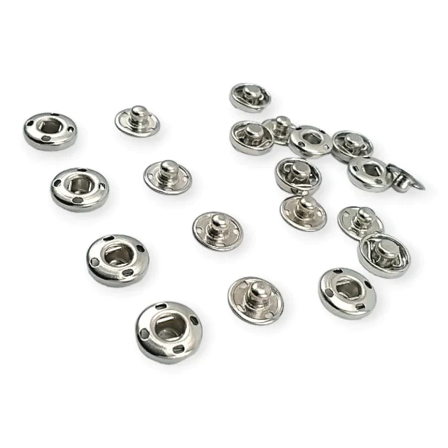 Sew-On Snap Fasteners 10 mm 16L / 25/64" Brass Stainless ERD100PR4