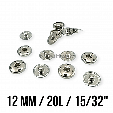 Sew-On Snap Button Brass Stainless 12 mm 20L / 15/32" ERD120PR4