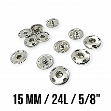 15 mm Dikme Çıtçıt Düğme 24 boy Paslanmaz Dört Delikli ERD150P4