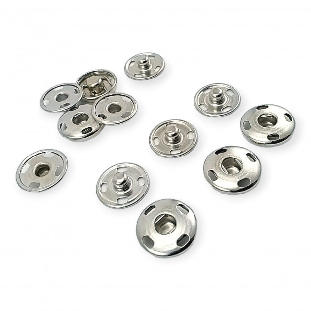 Sew-On Snap Button 15 mm 24 L 5/8" Brass Stainless ERD150PR4 Sew-On Snap Button 15 mm 24 L 5/8" Brass Stainless ERD150PR4