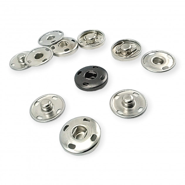 Sew-On Button 17 mm 27 L 11/16" Brass Stainless ERD170PR4 Sew-On Button 17 mm 27 L 11/16" Brass Stainless ERD170PR4