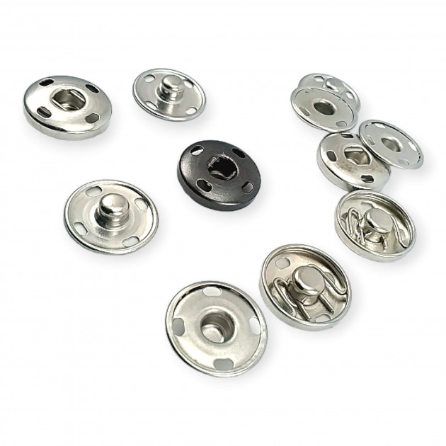 Sew-On Button 17 mm 27 L 11/16" Brass Stainless ERD170PR4 Sew-On Button 17 mm 27 L 11/16" Brass Stainless ERD170PR4