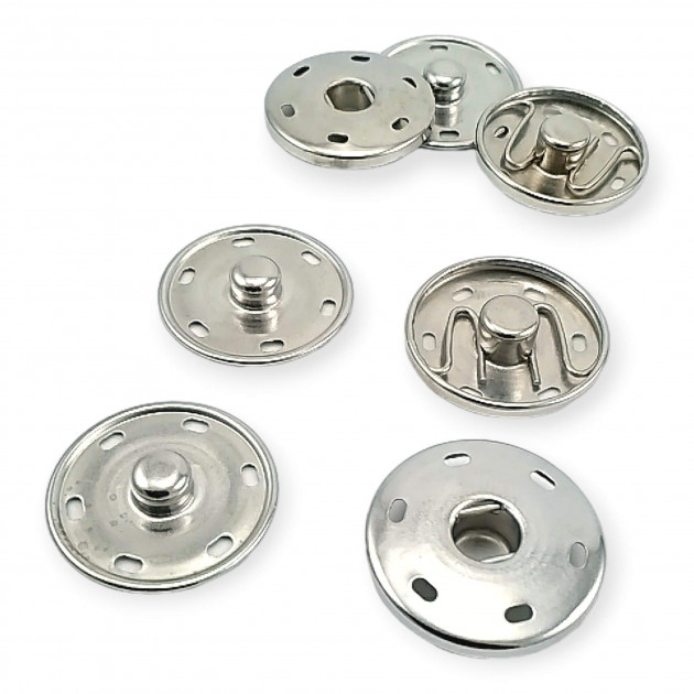 Sew-On Snap Button 21 mm 34 L 7/8" Brass Stainless ERD210PR Sew-On Snap Button 21 mm 34 L 7/8" Brass Stainless ERD210PR