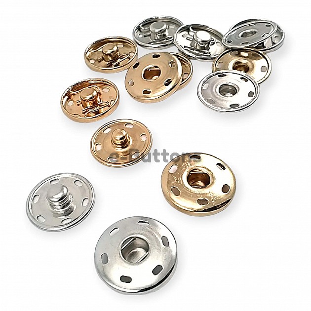 Sew-On Snap Button 21 mm 34 L 7/8"  Brass Stainless ERD210PR