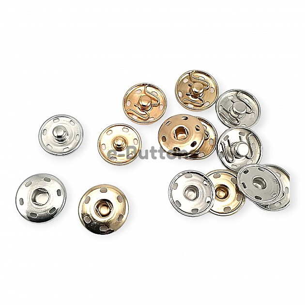 Sew-On Snap Button 21 mm 34 L 7/8"  Brass Stainless ERD210PR