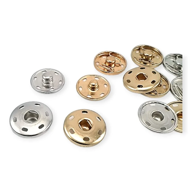 Sew-On Snap Button 21 mm 34 L 7/8"  Brass Stainless ERD210PR