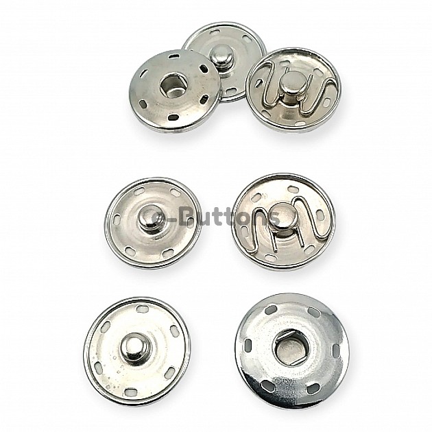 Sew-On Snap Button 21 mm 34 L 7/8"  Brass Stainless ERD210PR